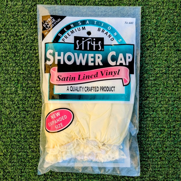 Siris Shower Cap XL Size for Fuller Styles Sensation Satin Lined Vinyl 1-pk NIP - Picture 1 of 1